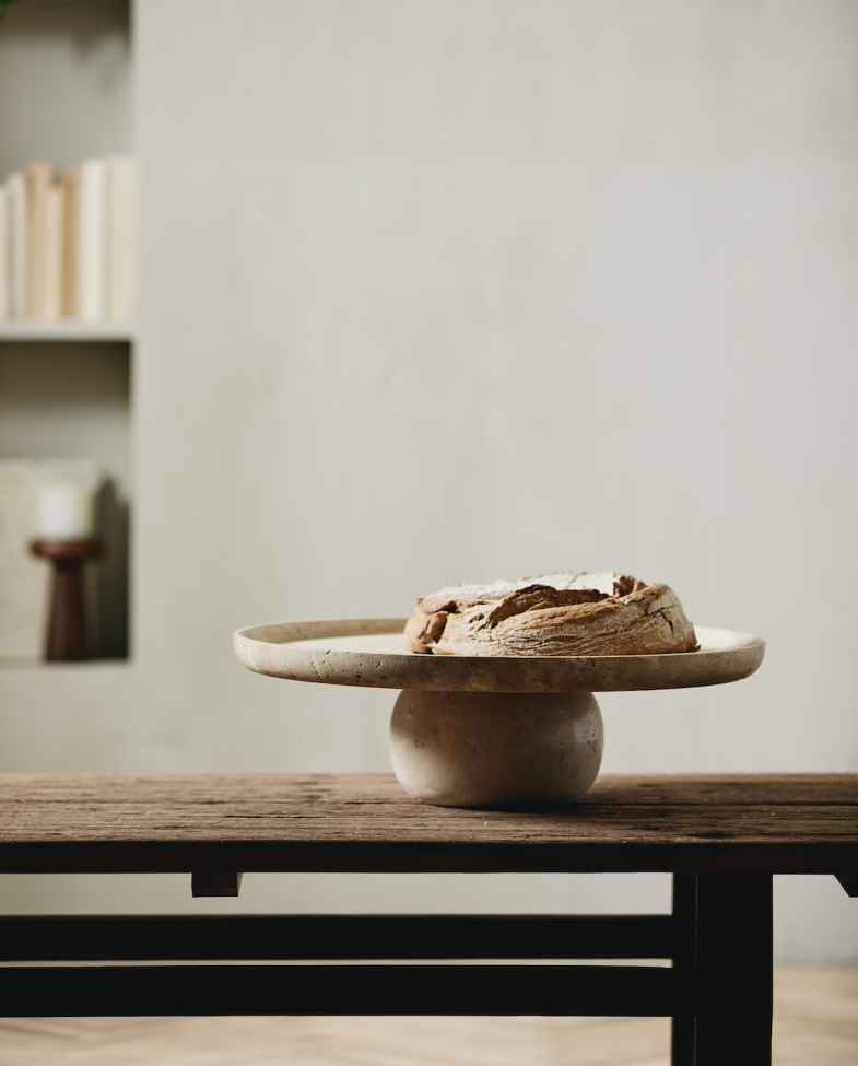 Schotel 'Masa' rond 50cm - Travertin