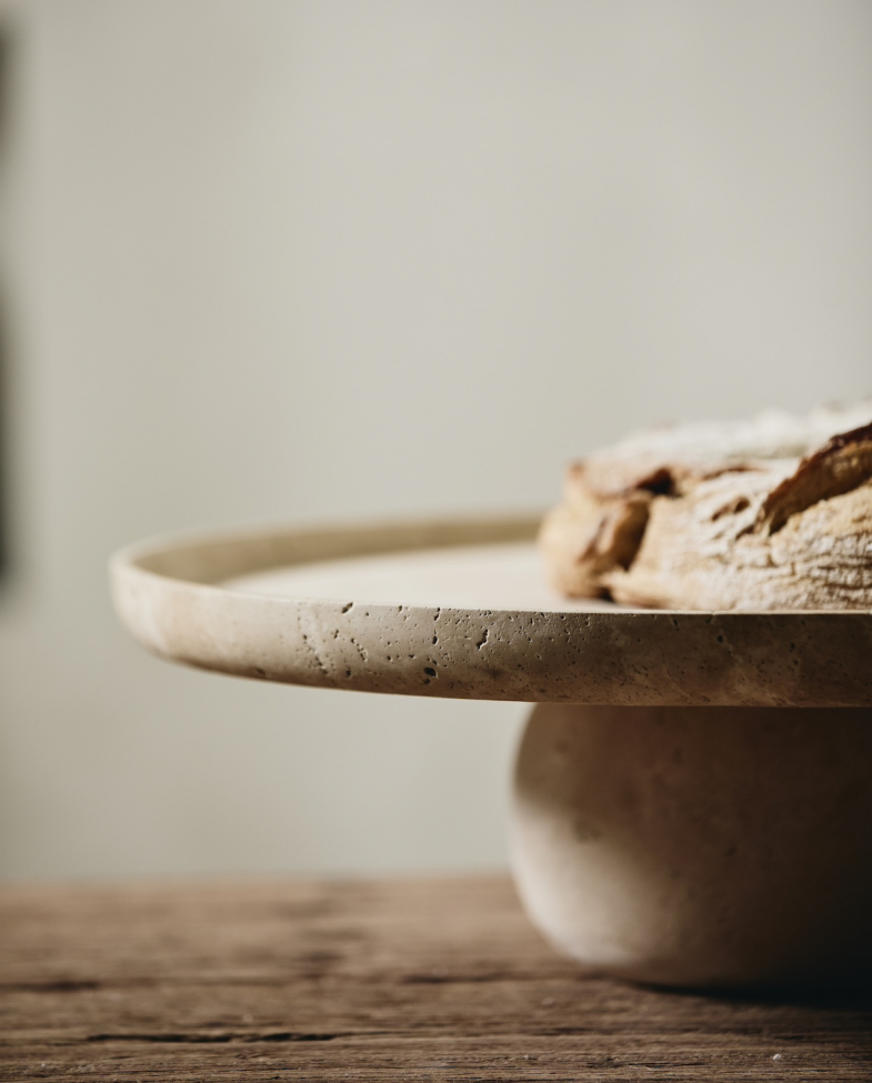 Schotel 'Masa' rond 50cm - Travertin