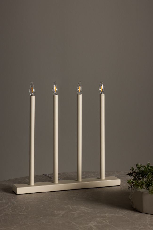 Adventskandelaar 'Åre' - Beige