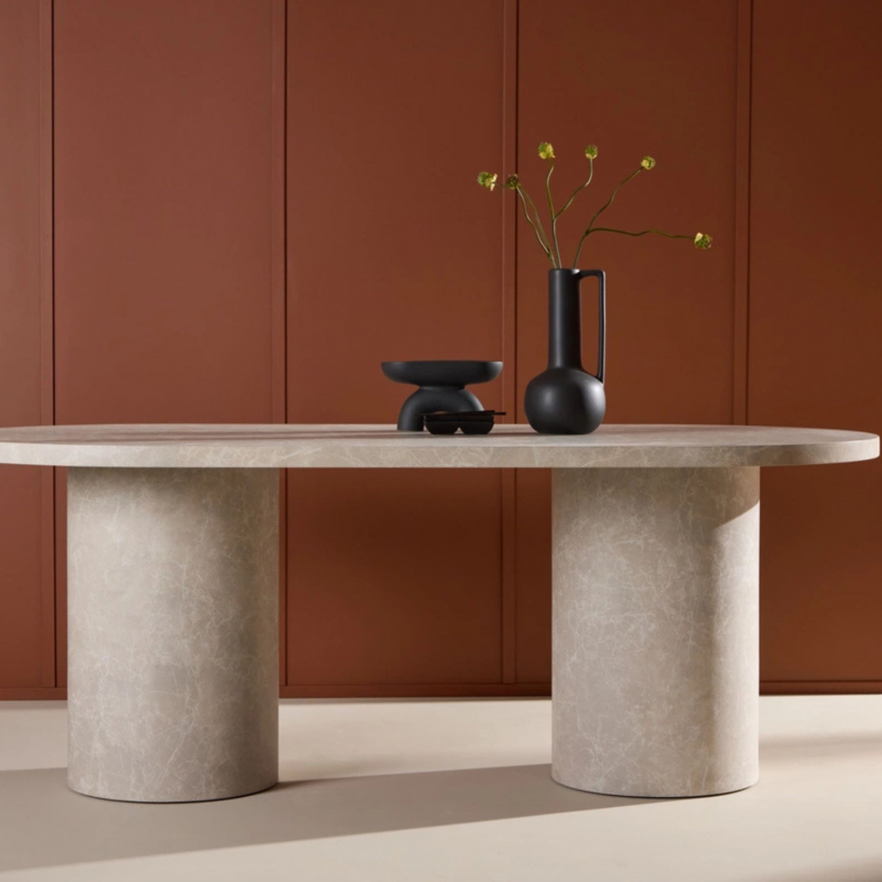 Eettafel 'Narvik' 100x200cm - Beige