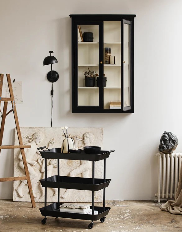 Servetwagen 'Fulda' - Zwart/Ijzer