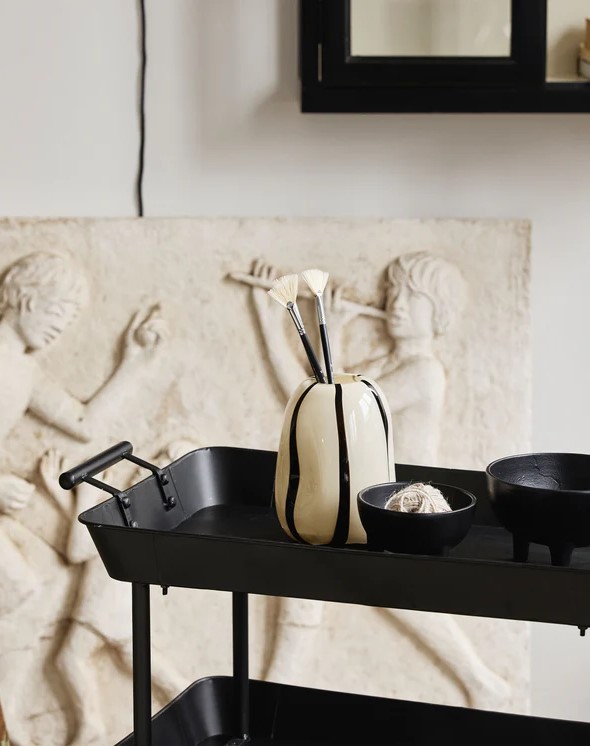 Servetwagen 'Fulda' - Zwart/Ijzer