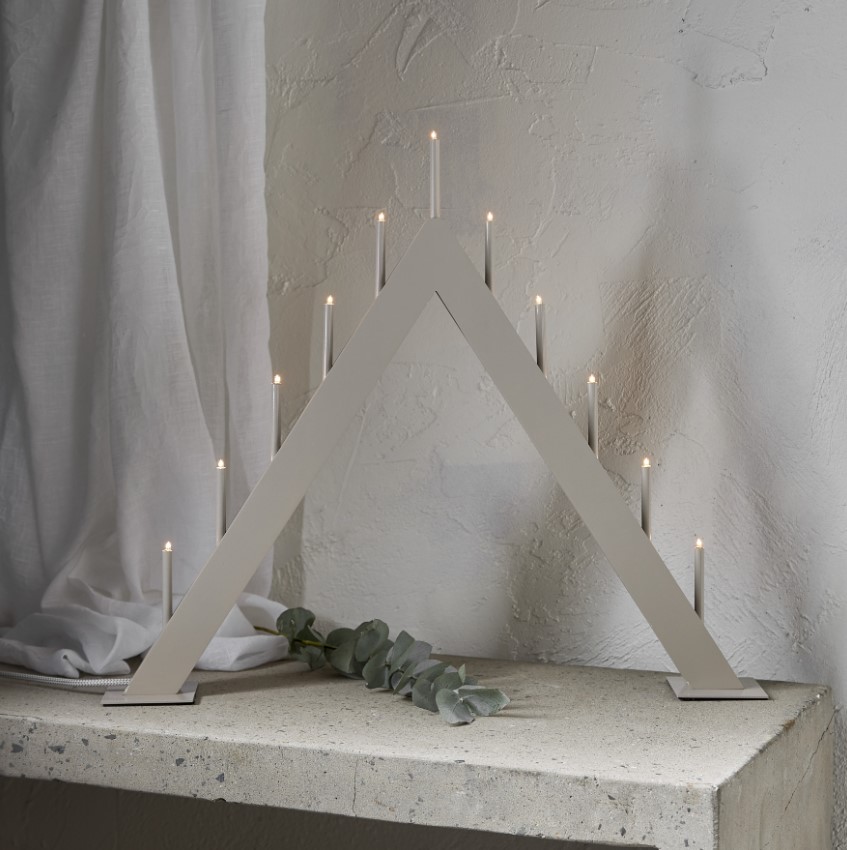 Adventskandelaar 'Buzz' 50cm - Beige