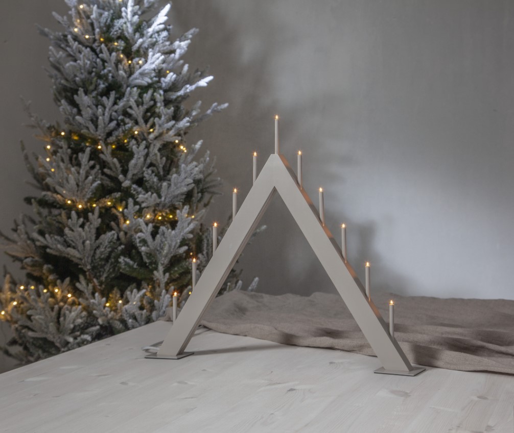 Adventskandelaar 'Buzz' 50cm - Beige