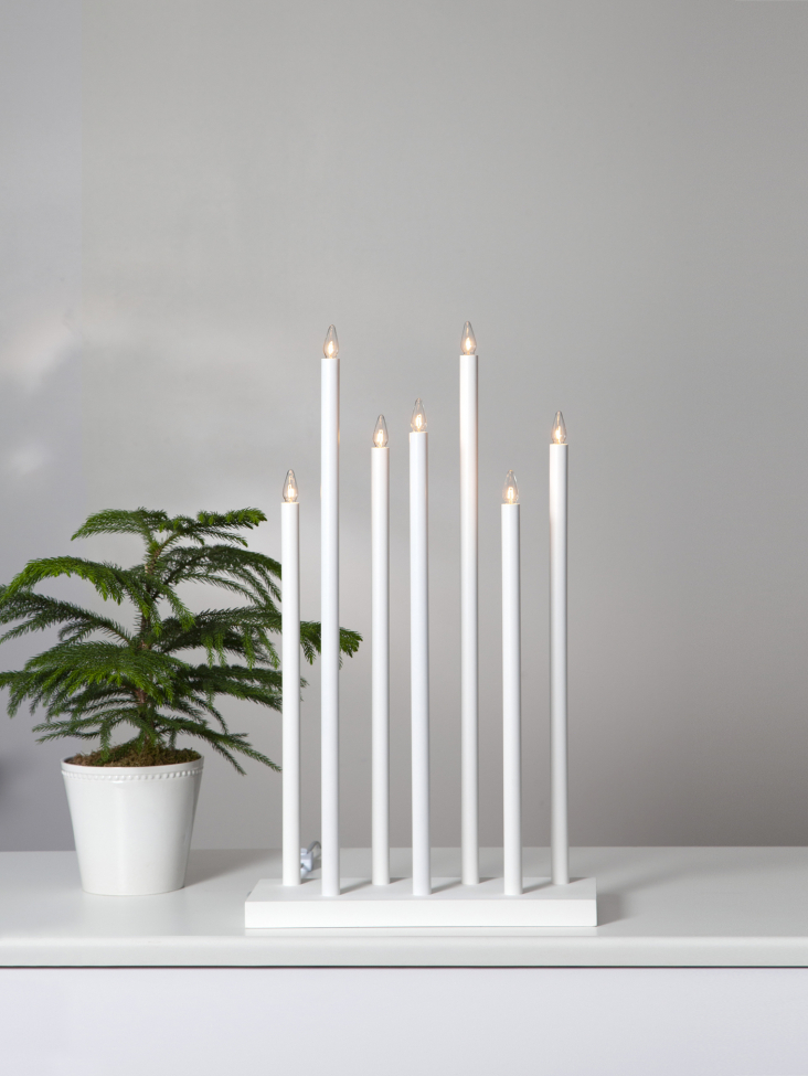 Adventskandelaar 'Holy' 7 Lampen - Wit