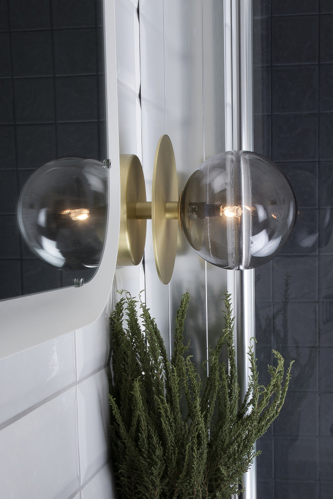 Wandlamp 'Art Deco' - Rookkleurig