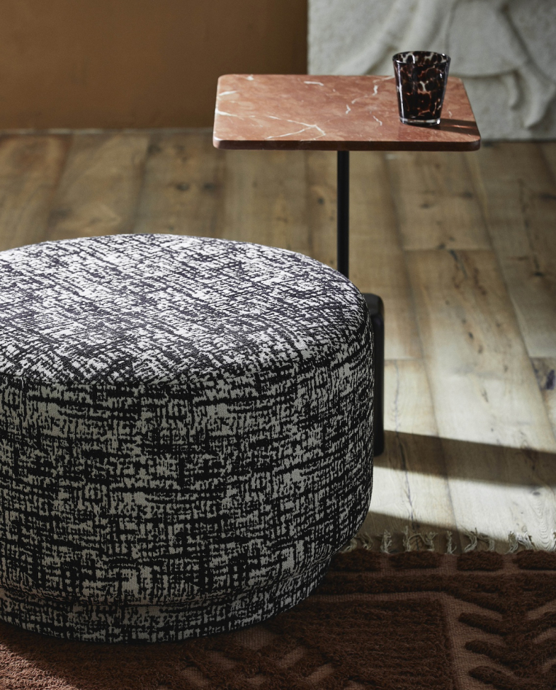 Zitpoef 'Bomu' - Zwart/Wit