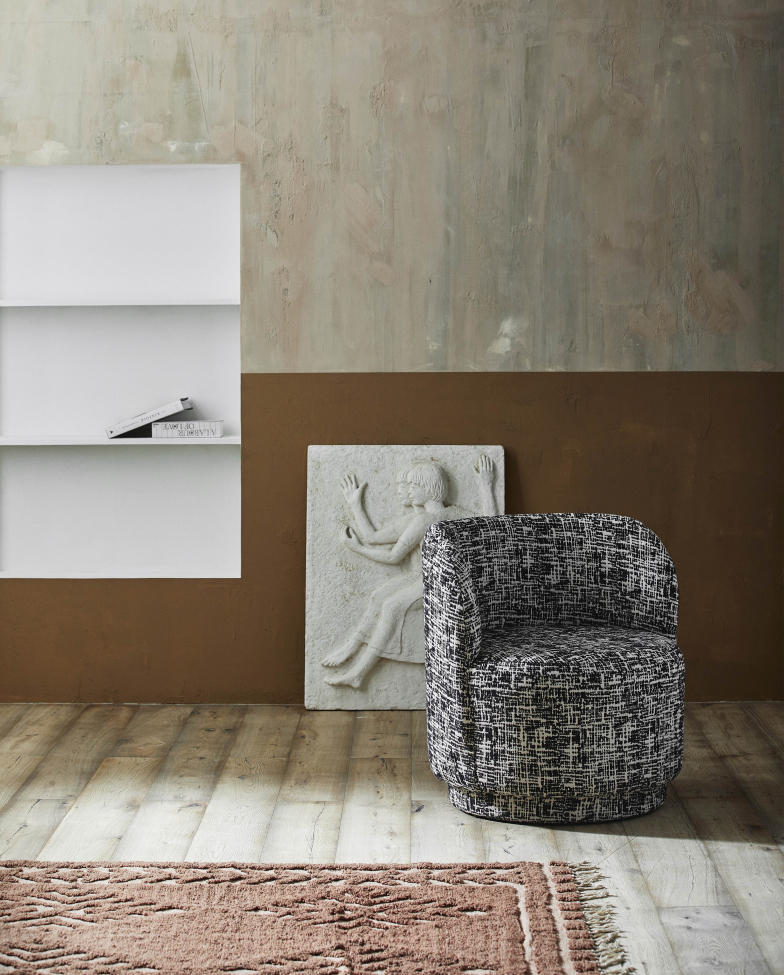 Fauteuil 'Bomu' - Zwart/Wit