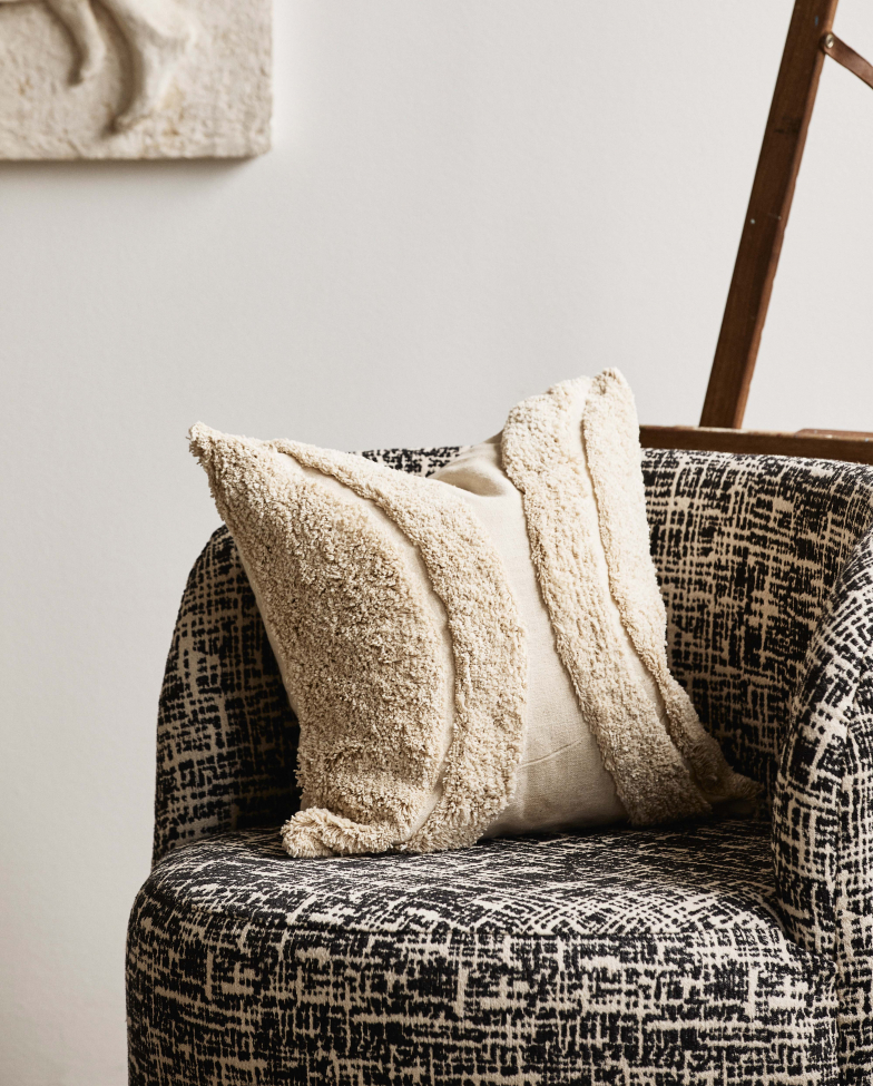 Fauteuil 'Bomu' - Zwart/Wit