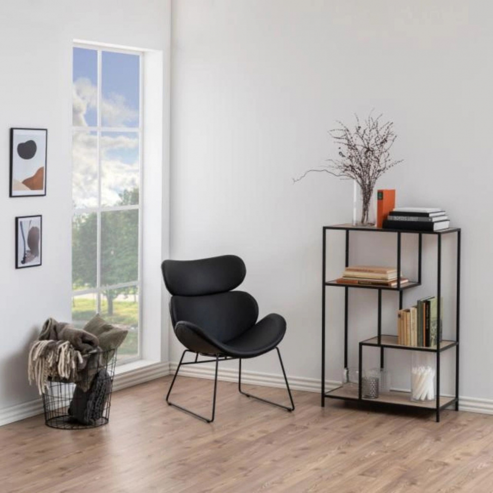 Fauteuil 'Hushum' 90cm - Zwart