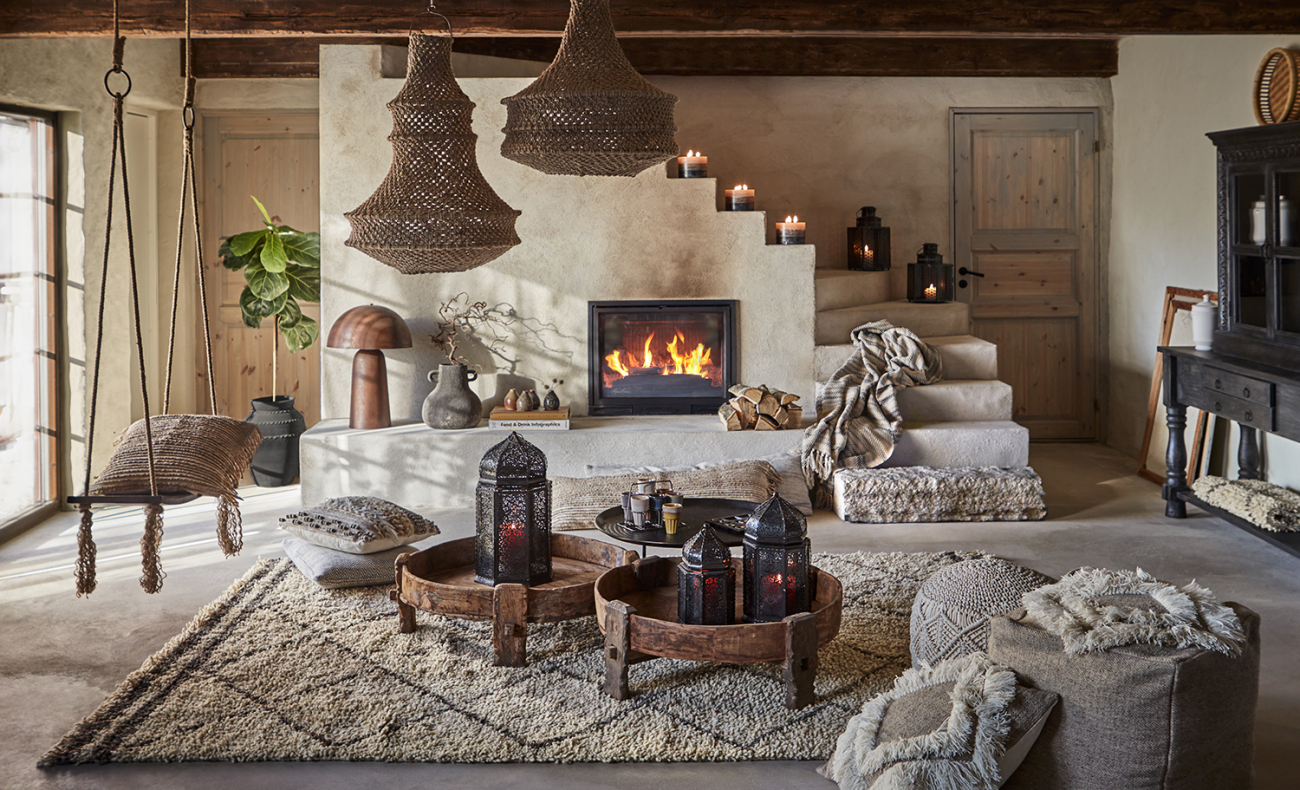 Tafellamp 'Fungi L' - Bruin