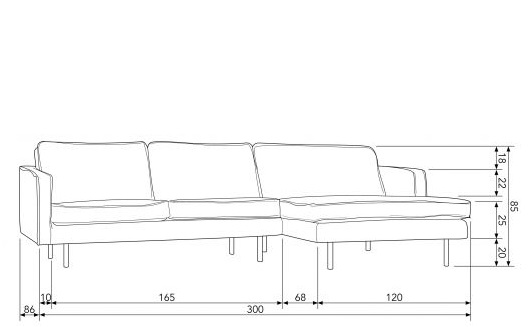 Bank 'Rodeo' - Khaki - Rechts