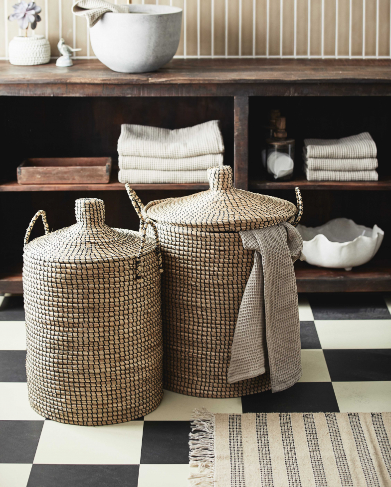 2-pack Mand 'Laudy' - Natuurlijk