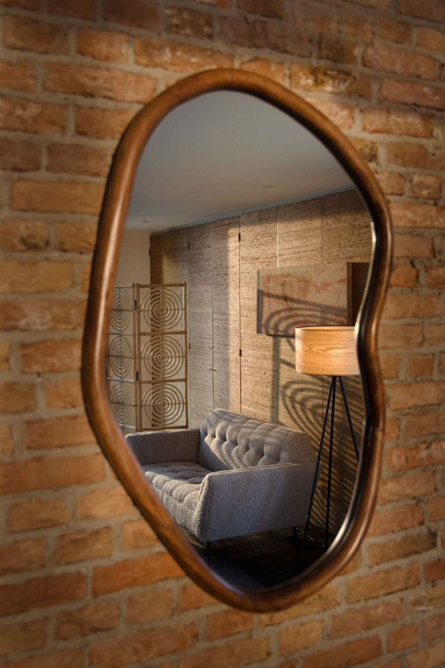 Spiegel 'Ashley' - Notenhout