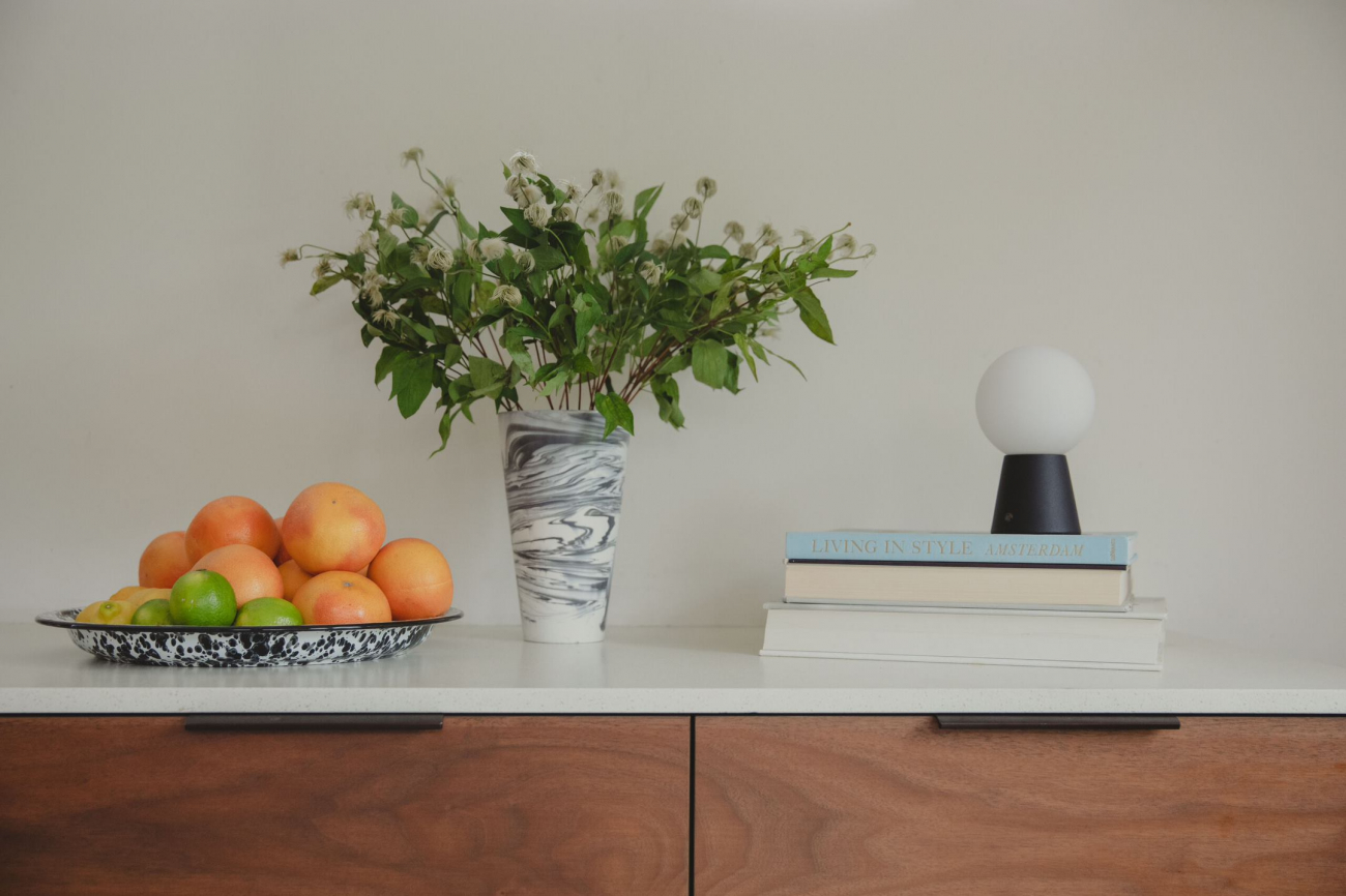 Vaasje 'Conic' - Zwart/Wit S