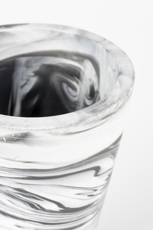 Vaasje 'Conic' - Zwart/Wit S