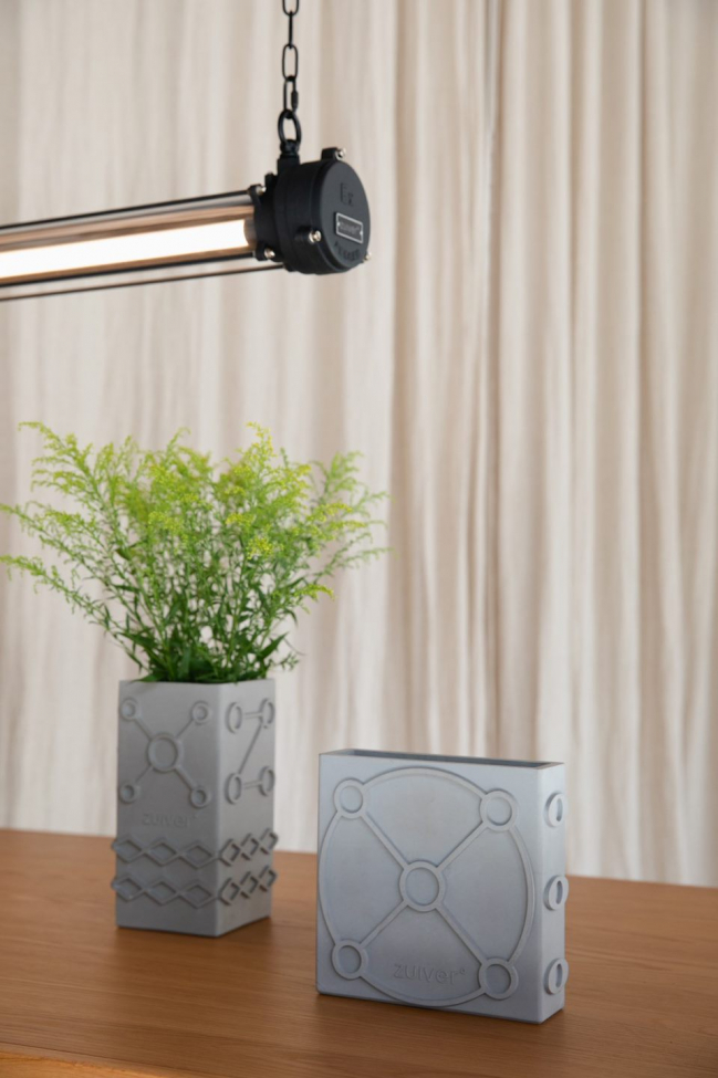 Vaasje 'Graphic Flat' - Grijs