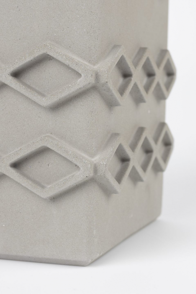 Vaasje 'Graphic Square' - Grijs