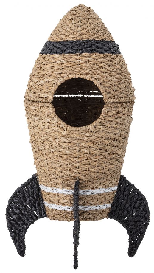 Opbergmand 'Space raket' - Natuur/Zwart