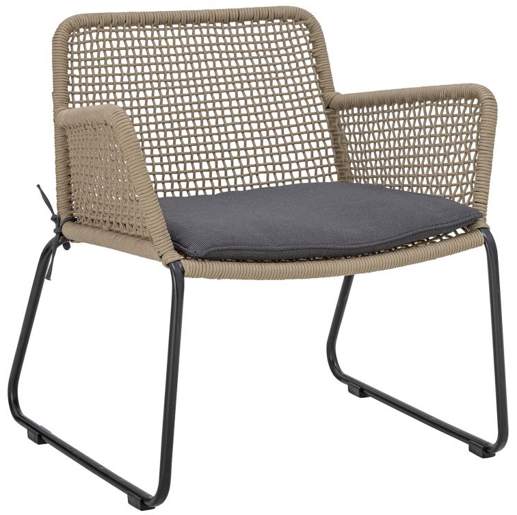 Fauteuil 'Mundo' - Natuur/Grijs