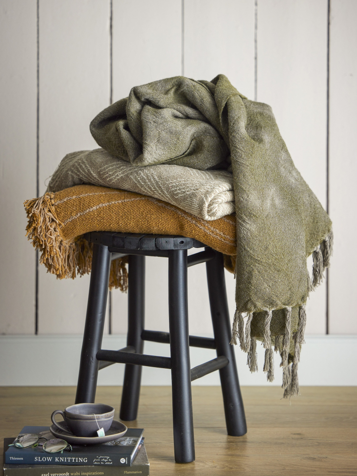 Poef 'Bilbo' 30cm Rond - Zwart