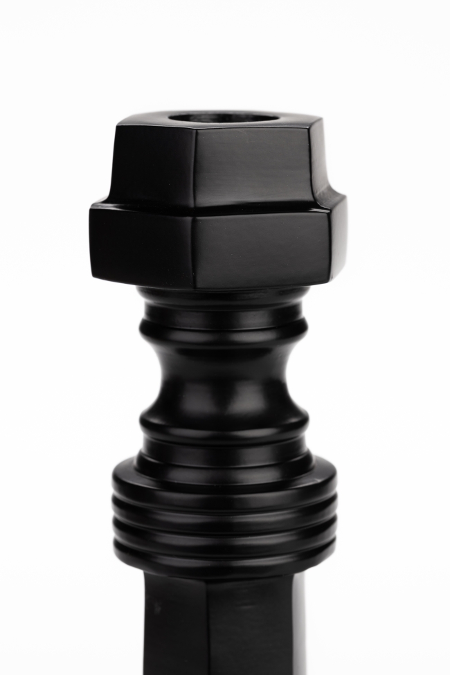 Kaarsenhouder 'Totem' - Zwart