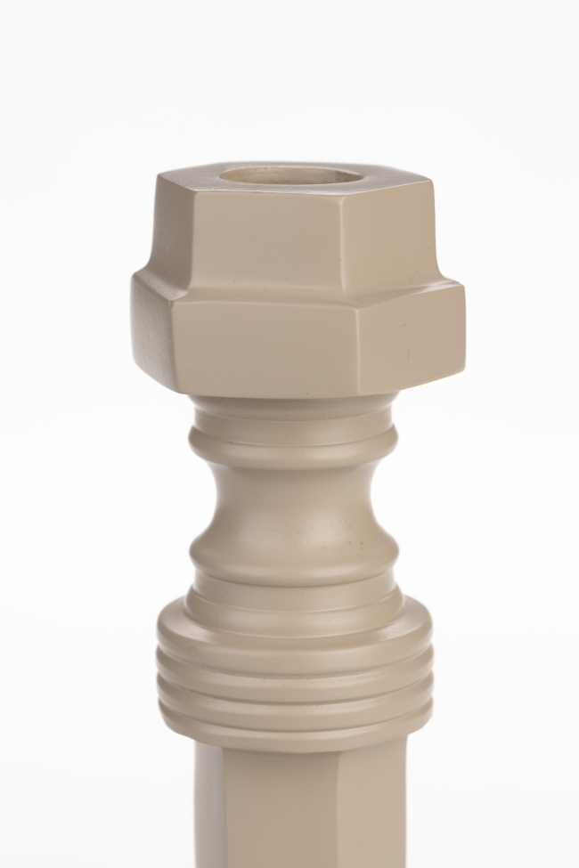 Kaarsenhouder 'Totem' - Beige