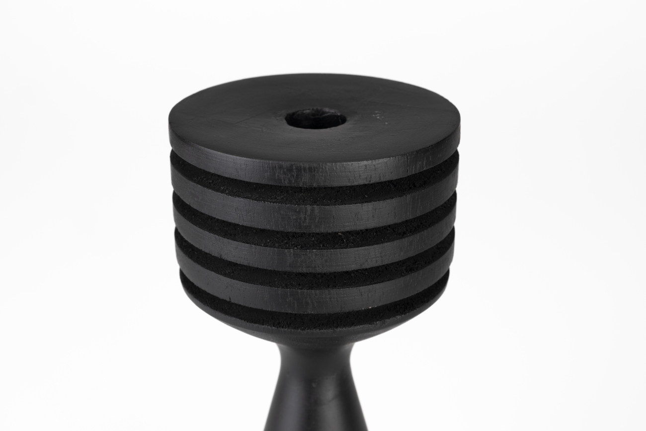 Kaarsenhouder 'Hoover' - Zwart