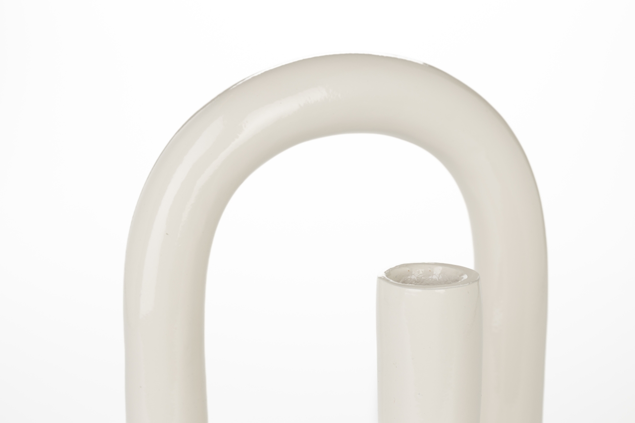 Kaarsenhouder 'Tubo' - Beige L