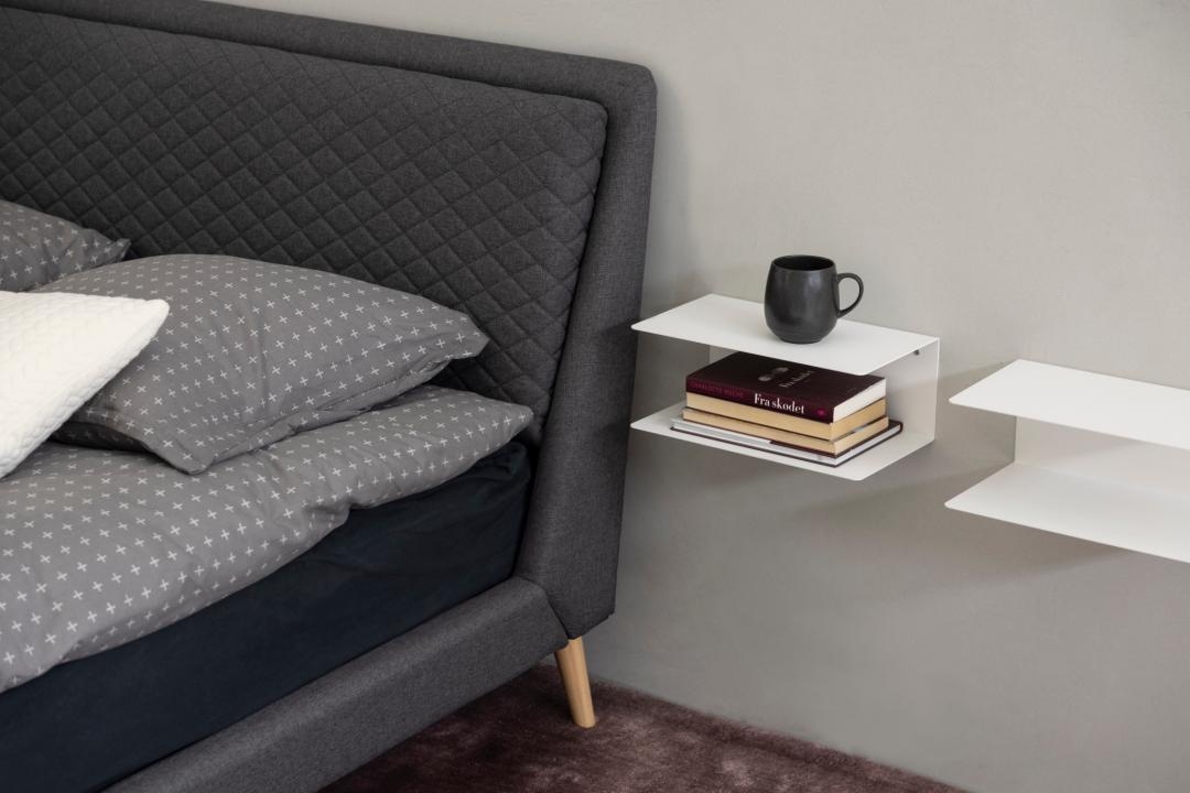 2-pack Wandplank 'Joliet' - Wit/Grijs