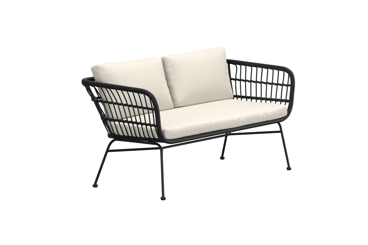 'Isola' bank - zwart en beige