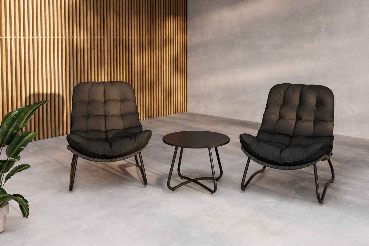 Loungeset 'Siro' - Zwart