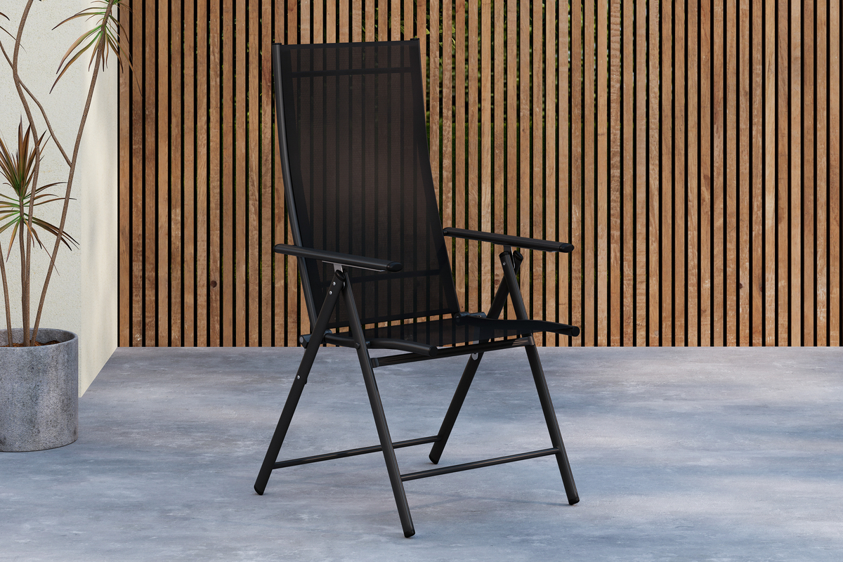 Ligstoel 'Massimo' - Zwart