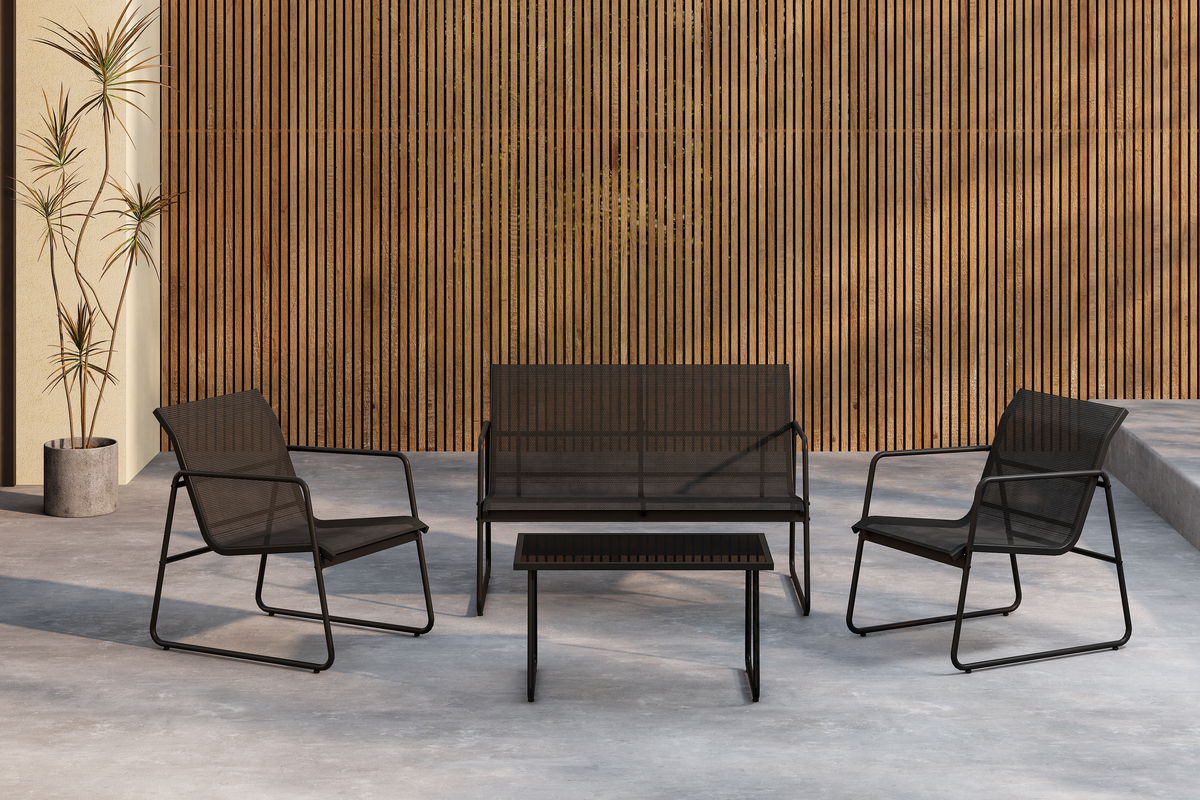 Loungeset 'Ravena' - Zwart