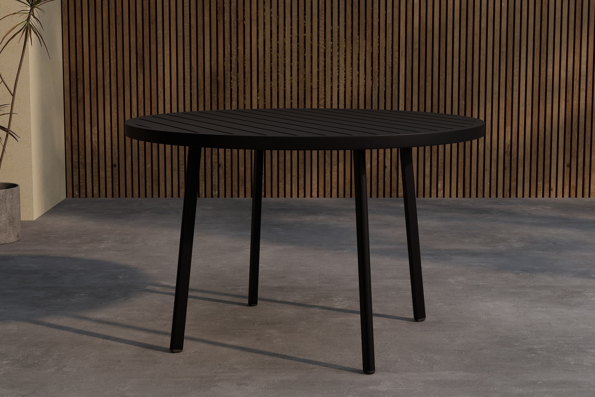 'Giardini' eettafel, rond, 120 cm - zwart