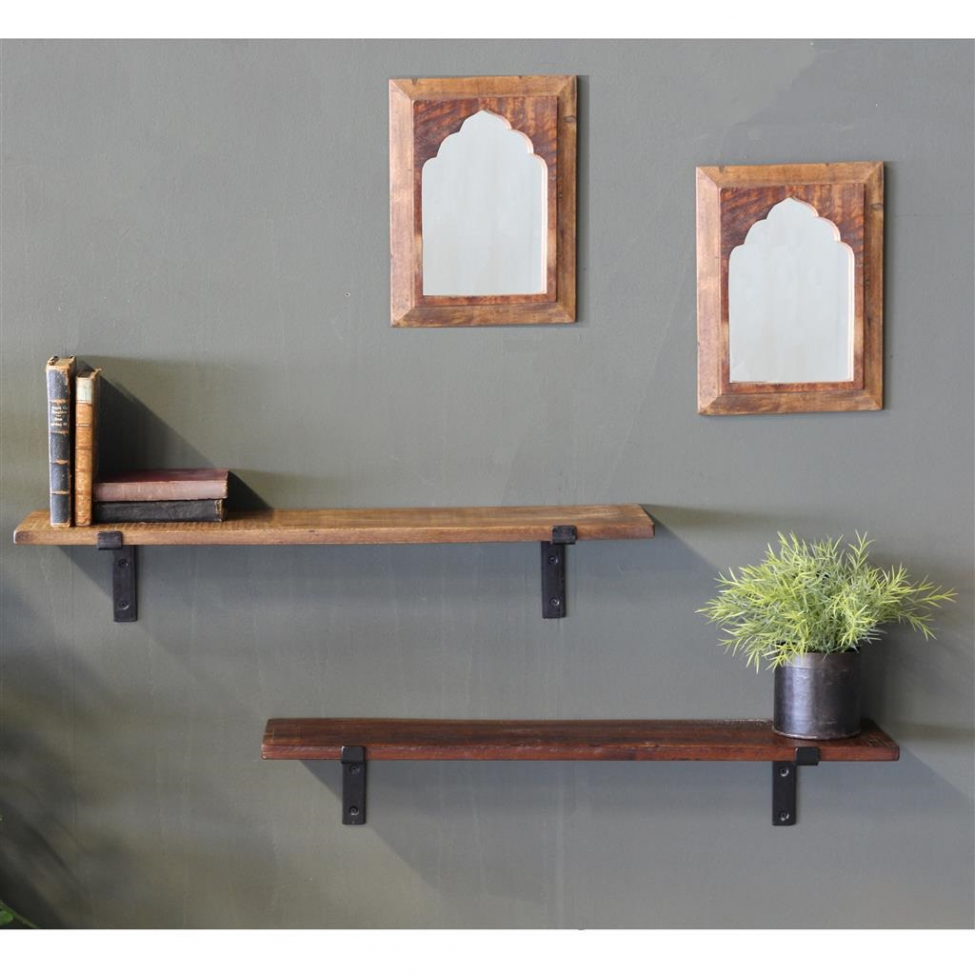 Wandplank 'Factory' 80cm - Natuur