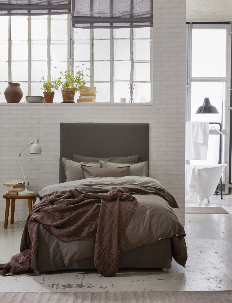 Bedrok 'Weeknight' 120x220x52 - Donkergrijs