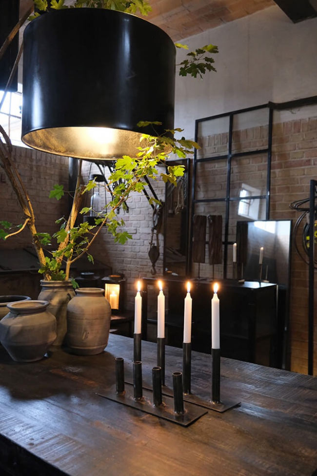 Kaarsenhouder 'Line' - IJzer