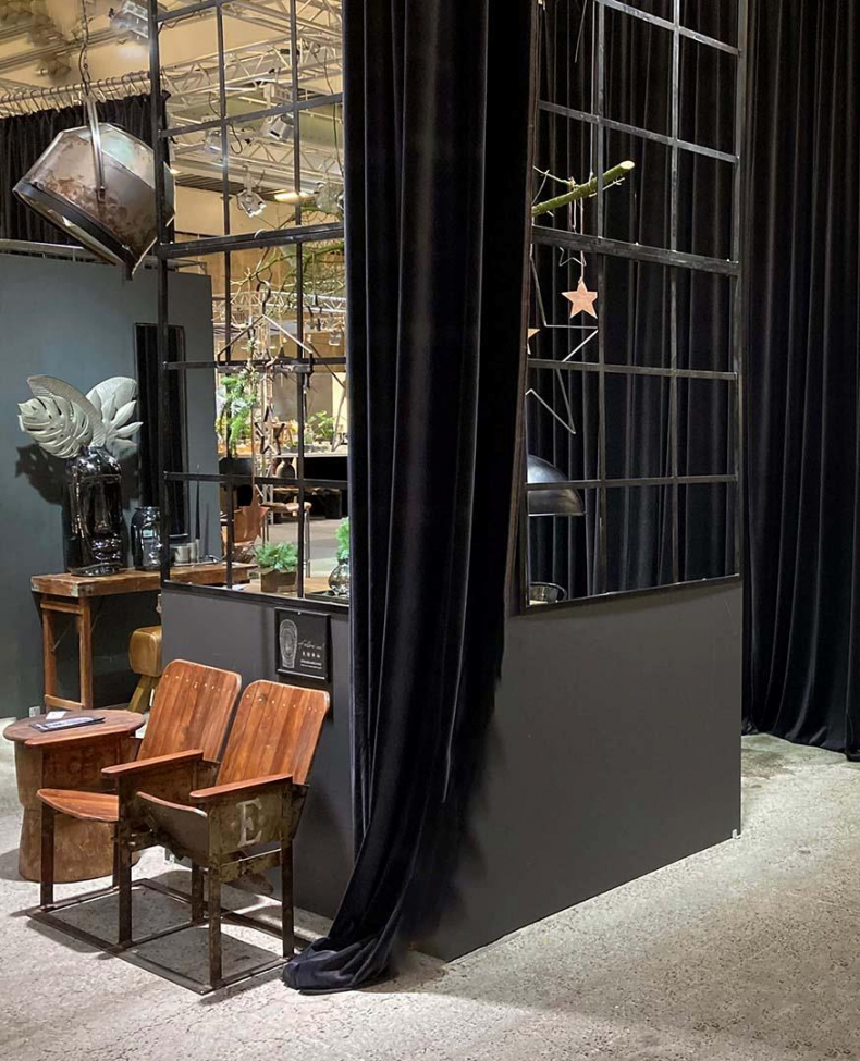 Vintage bioscoopbank 'Bollywood' - Bruin