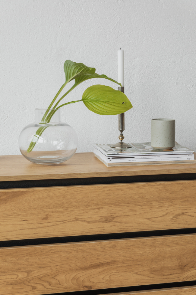 Dressoir 'Elle' 90x90 - Eik/Zwart