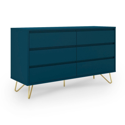 Dressoir 'Elle' 120x70 - Turquoise/Messing