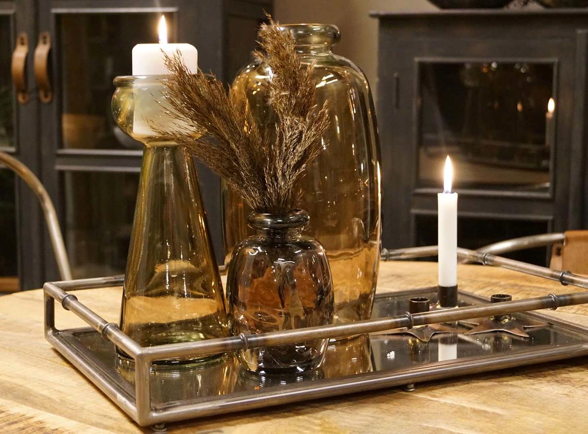 Glazen vaas 'Shape' - Grijs