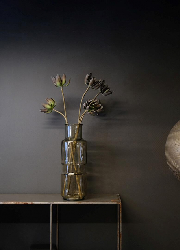 Glazen vaas 'Clooney' - Beige