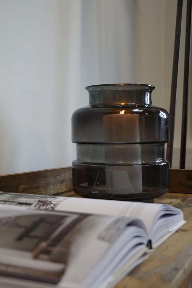 Glazen vaas 'Noel' - Grijs