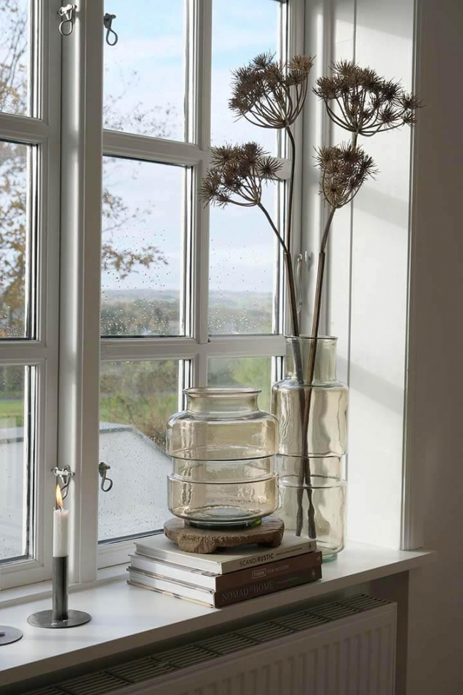 Glazen vaas 'Noel' - Beige