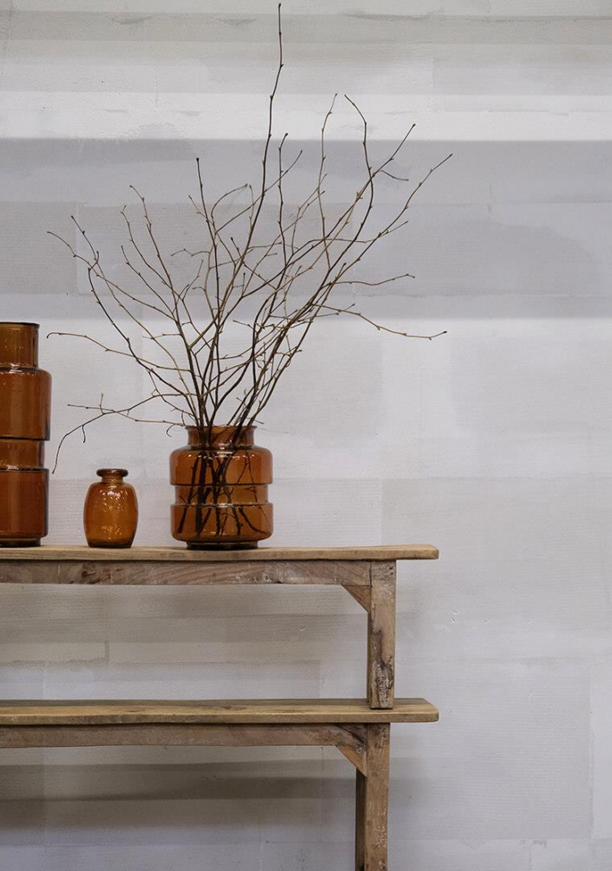 Glazen vaas 'Noel' - Donker amber