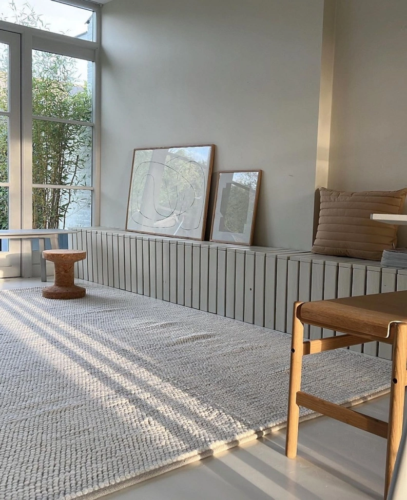 Wollen tapijt 'Avafors' - Beige