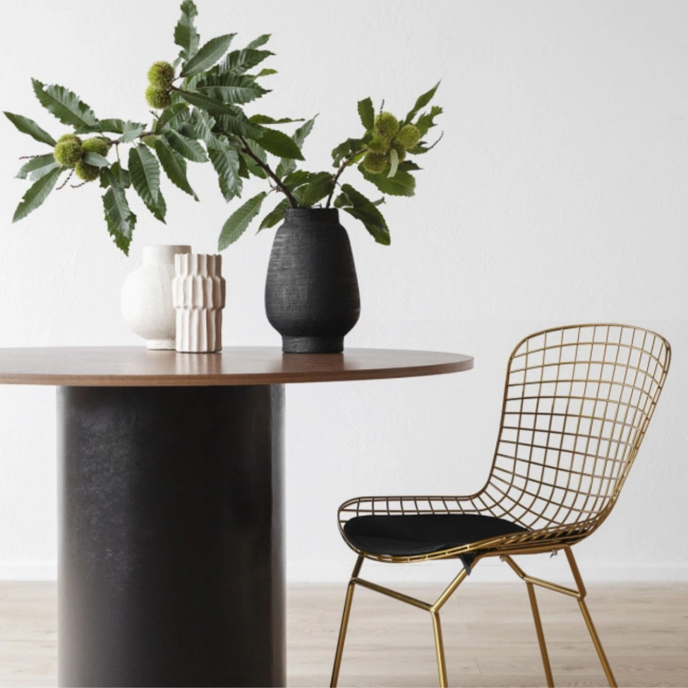 Eettafel 'Rounded' Rond 120cm - Walnoot