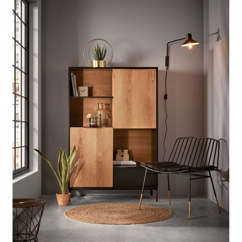 Kast 'Koln' - Eiken/Zwart