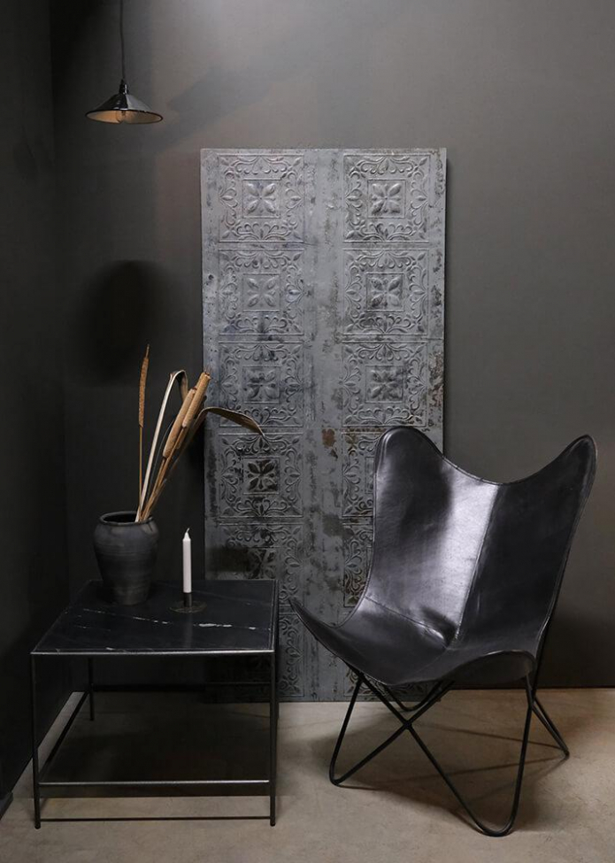 Café tafel 'Jamie' - IJzer/Zwart